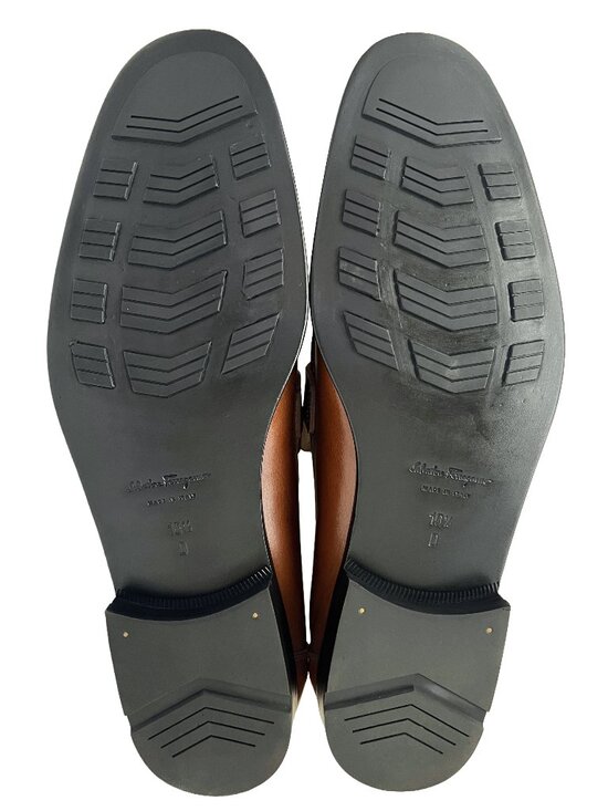 $995 Salvatore Ferragamo Mens PREGIATO Gancini Silver Bit Shoes Loafers 10.5 D main image 4